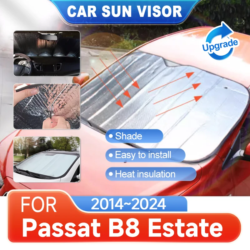 

Car Full Coverage Sunshade For Volkswagen VW Passat B8 Estate 2014~2024 Car Accessories Sun Protection Windshields Window Visors