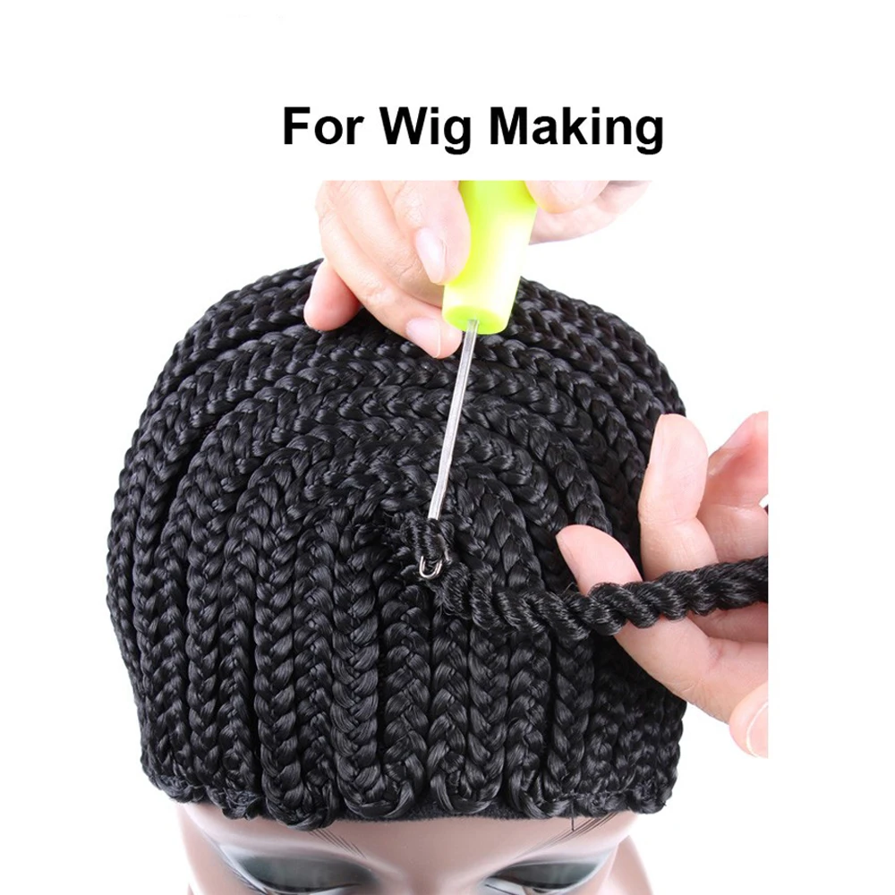 Plussignature البلاستيك إبرة كروشيه لصنع شعر مستعار كروشيه هوك إبرة ل Dreadlock الشعر النسيج متماسكة جديلة 1 قطعة مزلاج إبرة الكروشيه