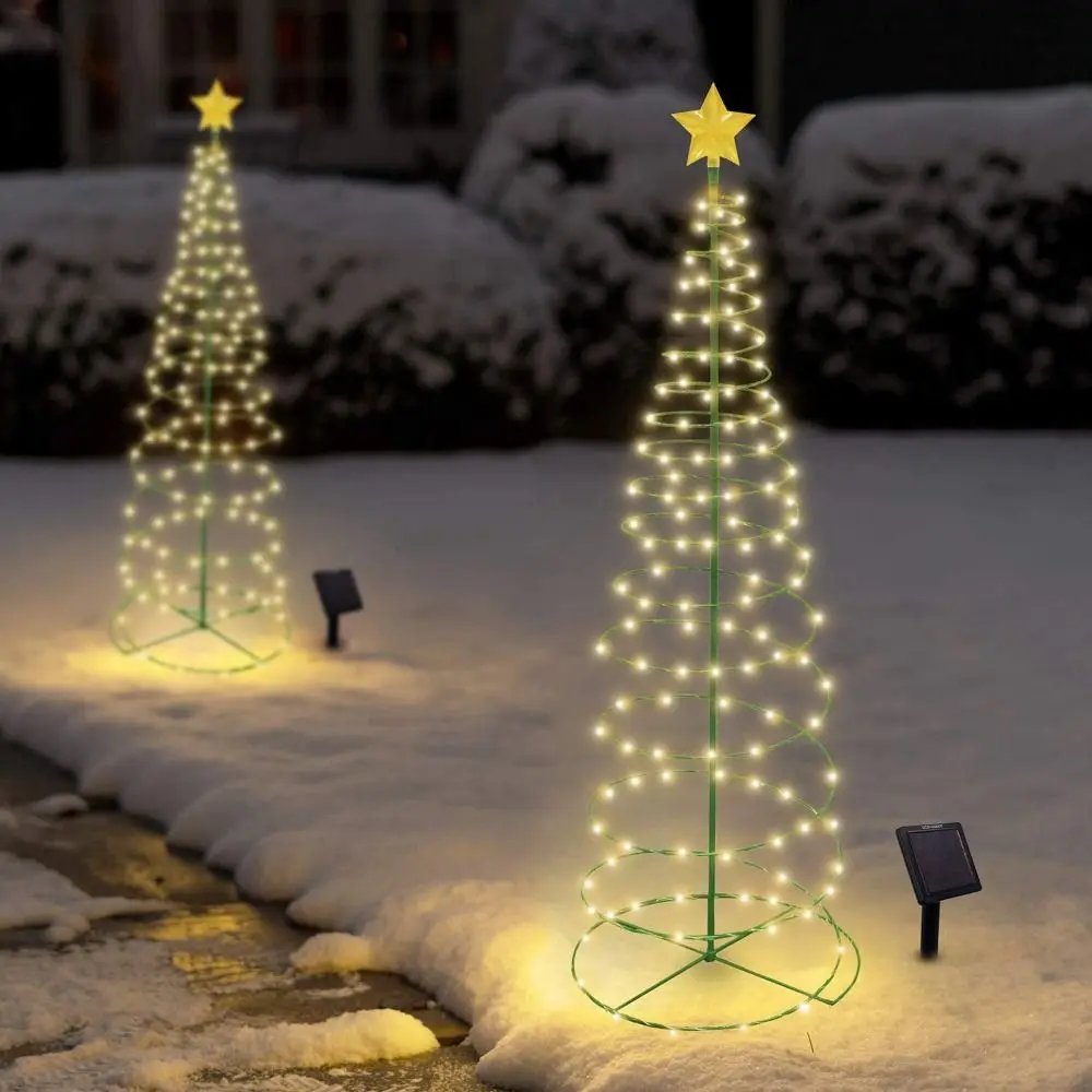 

Solar Powered Christmas Tree Floor Lights Sunlight String Lights Solar Christmas Tree Lights LED Waterproof