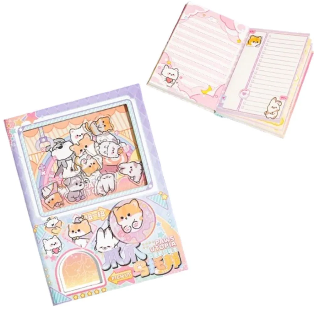

Interesting Color Inner Page Cartoon Notebook Shaking Cute Small Notepad Diary Kawaii Square Writing Pad Gift