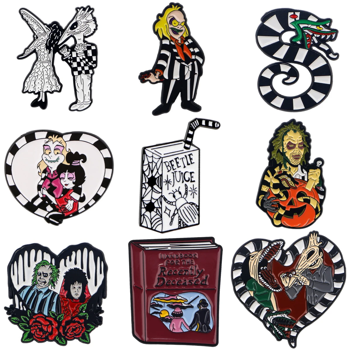 Horror Movie Enamel Pin Brooches for Women Men Lapel Pins Badges on Backpack Clothes Accessories Halloween Jewelry Friends Gifts