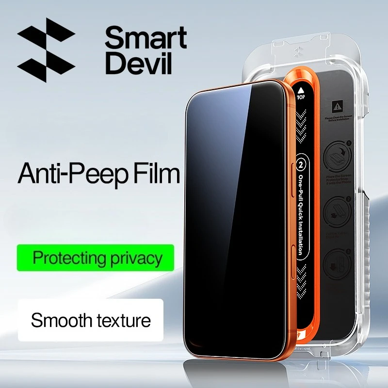 SmartDevil Privacy Tempered Glass Film for iPhone 17 Pro Max 16 Pro Max Screen Protector for iPhone 17 Auto-Dust Removal Tool