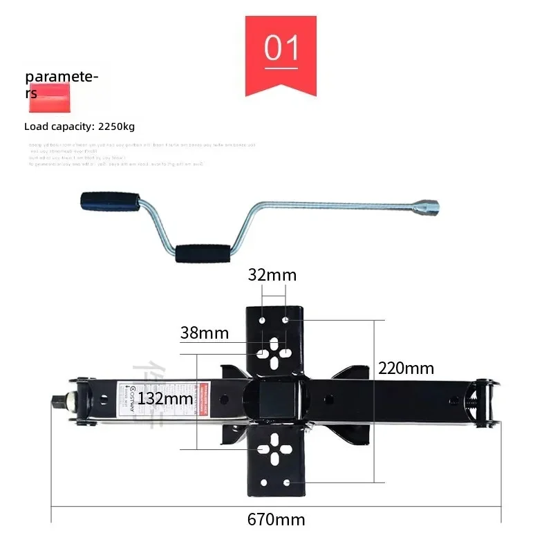 Heavy Duty Scissor Parking Support RV Trailer Jack Outrigger Stabilizer Leg Accessories for Camper Motorhome Leveling