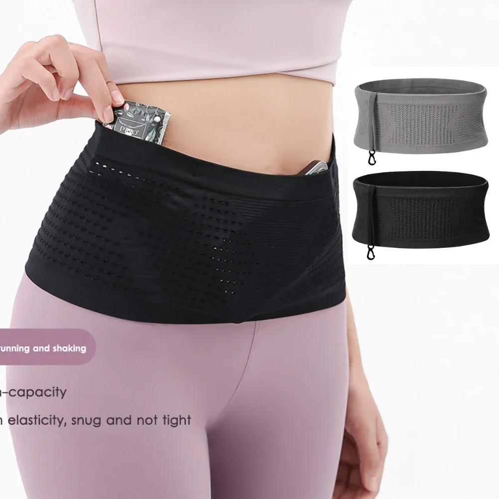 Seamless Running Waistpack Lightweight Invisible Jogging Waist Bags Portable Elastic Breathable High-Capacity Sports Accessories