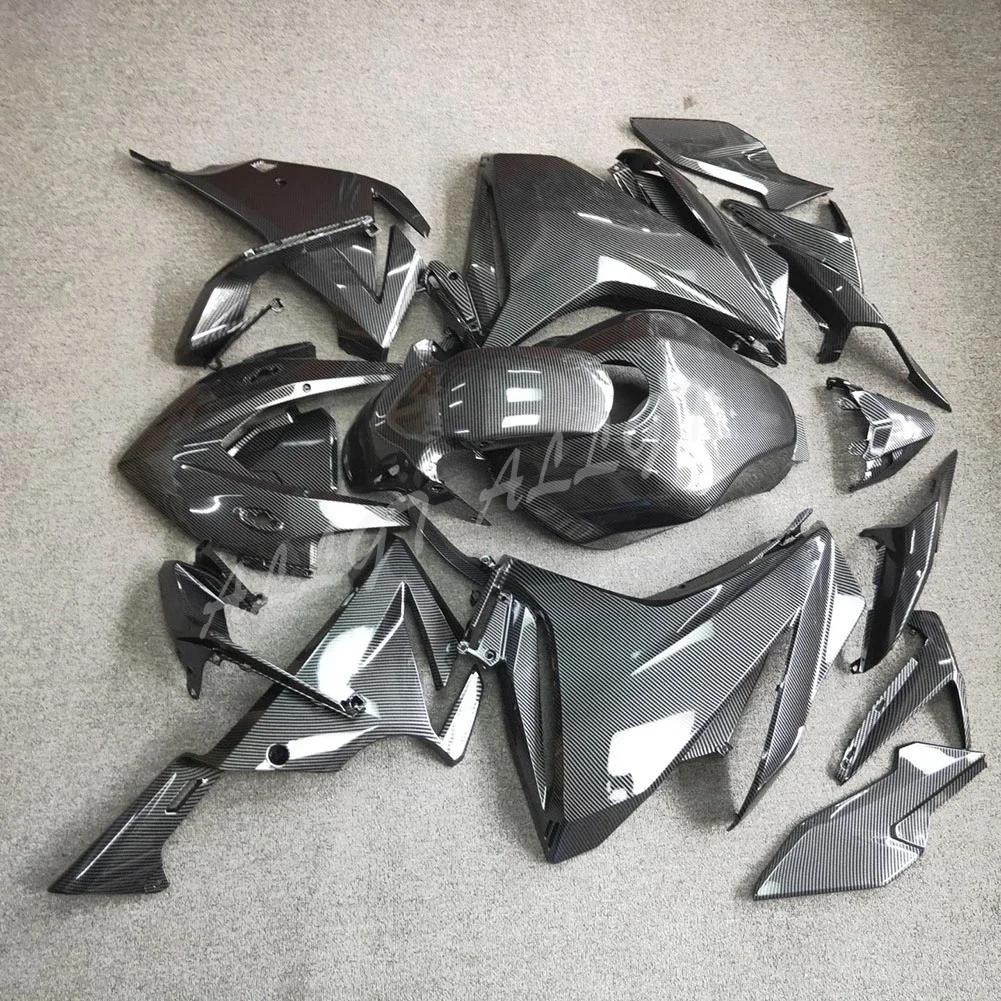 Carbon Fiber Printed  ABS Bodywork Pre-Drilled Fairing Kit For Honda CBR500R 2019 2020 2021 2022 2023 image 3