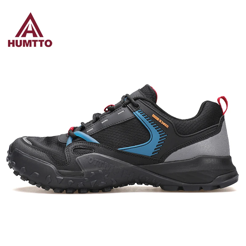 HUMTTO Outdoor Hiking Shoes Men Lightweight Anti slip Quick Response trekking sneakers sport Off road Breathable ankle shoes