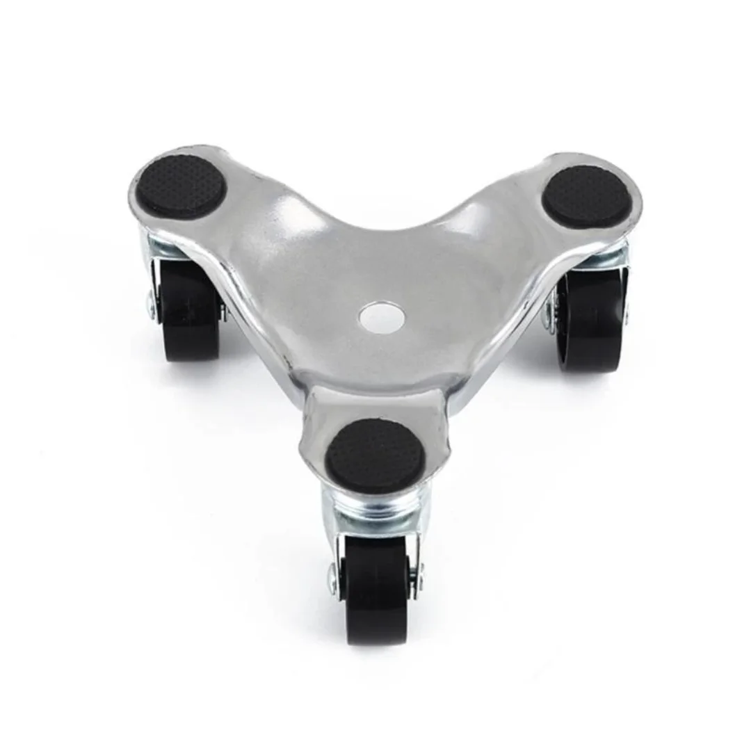 MXLA Heavy Duty Steel Object Transport Mover Dollies Triangular Base Rolling Casters