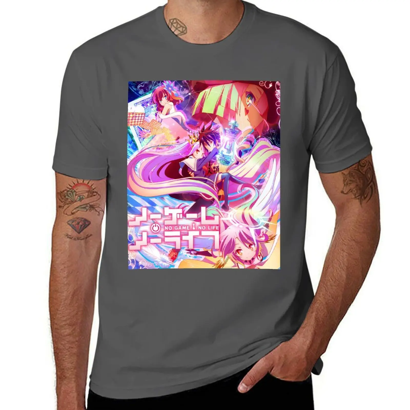 

No Game No Life Zero - Cover Image T-Shirt High Elasticity Sports Tee Shirt