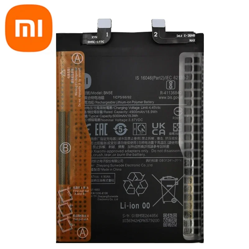 2024 Years 100% Original BN5E Battery For Xiaomi POCO X4 PRO / Redmi Note 11 Pro / 11E Pro 5G High Quality Phone Battery 5000mAh