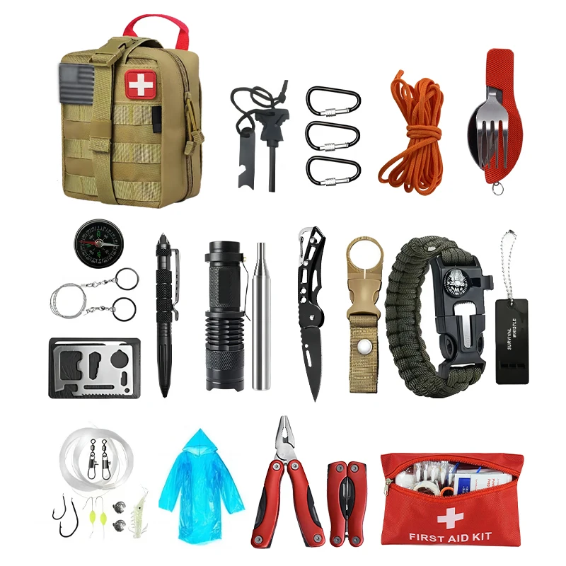 

Travel Outdoor Tactical Emergency Survival Kit Camping Trauma Bag SOS First Aid Gear kit Bag