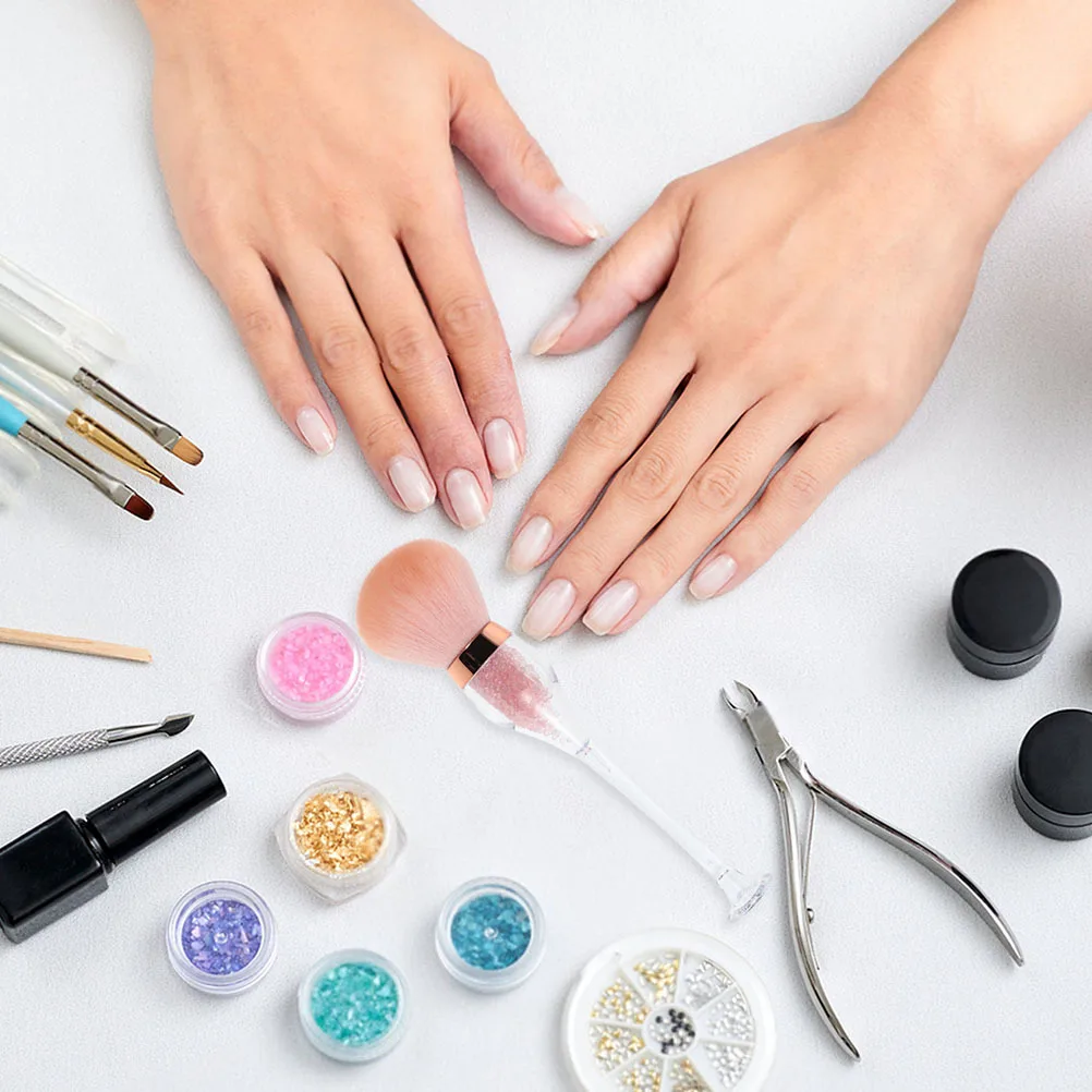 

2Pcs Nail Dust Brush Wine Glass Design Soft Bristles Portable Manicure Powder Removal Tool Nail Art Cleaning Brush for Home