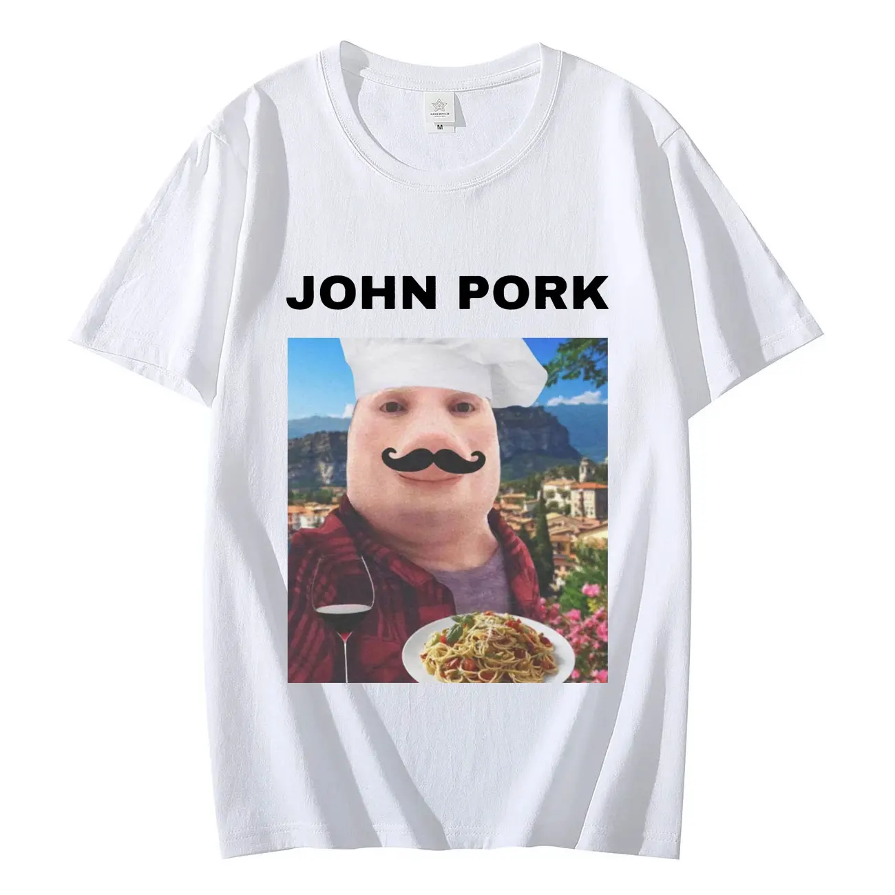 

John Pork Funny Meme T-shirt Men's Women Fashion Oversized Cotton T-shirts Summer Casual Comfort Short Sleeve T Shirt Streetwear