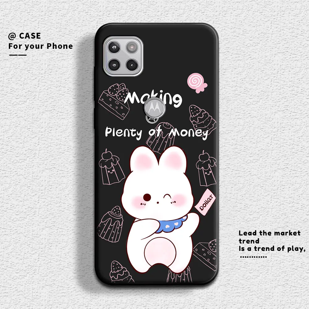 For Motorola Moto One 5G Ace Case Cute Panda Soft Silicone Couple Phone Case For Moto One 5G UW Ace Protect Shockproof Cover
