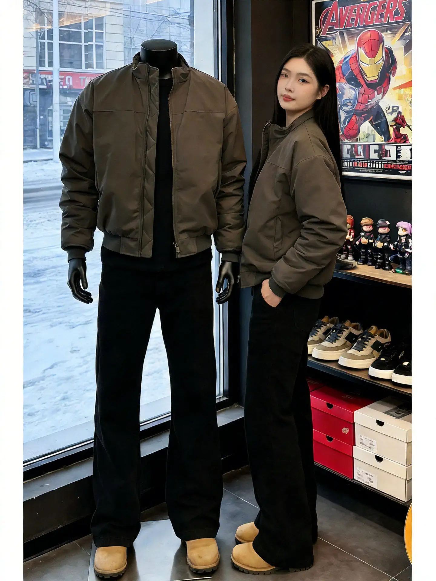 American Style Three-Proof Flight Jacket Men's Short Style Stand Collar Workwear Windbreaker Spring Outerwear Casual Coat