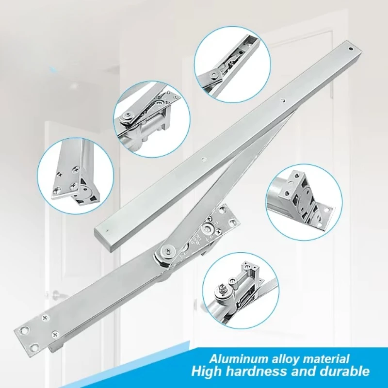 High quality concealed aluminum alloy casting 180 degree opening automatic soft closing with sliding arm concealed door closer