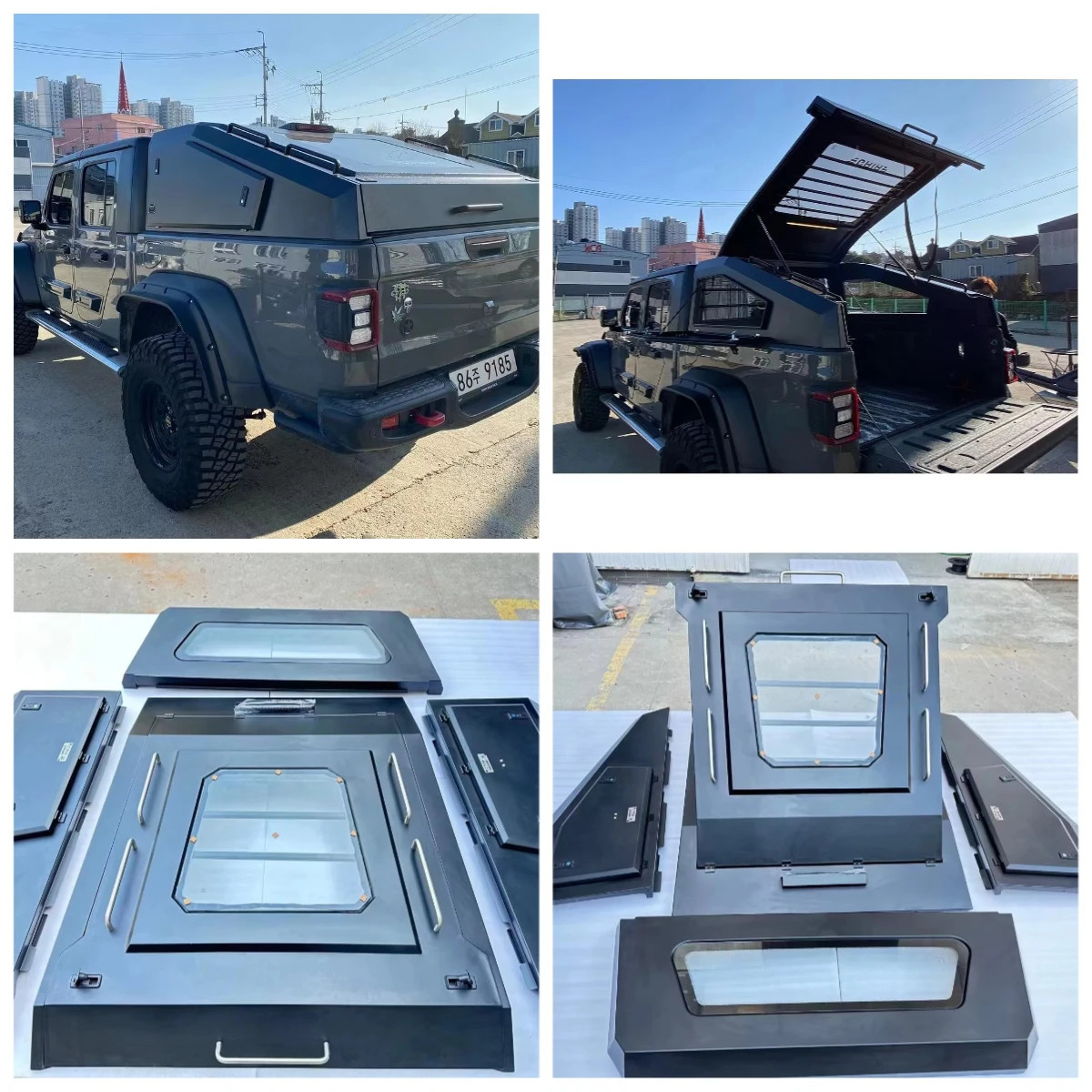 

Оптовая продажа: Новинка! Уникальный водонепроницаемый стальной жесткий тент-кунг (раздельный дизайн) для пикапов-кемперов, специально для JT Gladiator