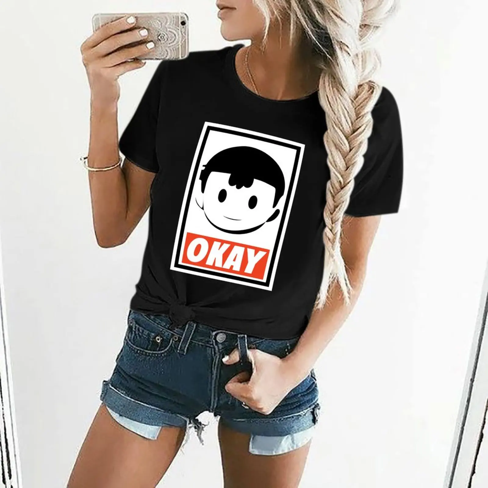 OKAY-Roupa Estética Feminina, Roupa Kawaii