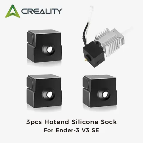 Creality Ender 3 V3 SE Silicon Sock 3pcs Heat Resistant Hotend Silicone Cover Original 3D Printer Accessories For Ender-3 V3 SE