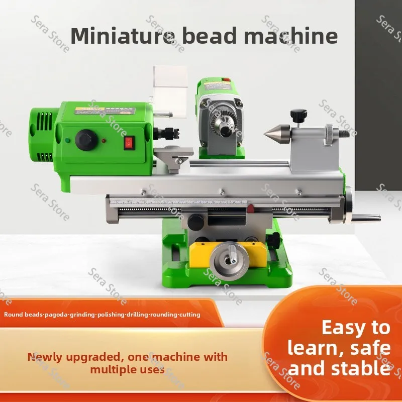 Miniature Woodworking Bead Maker, Small Precision Wood Lathe & Milling Machine for DIY Crafts