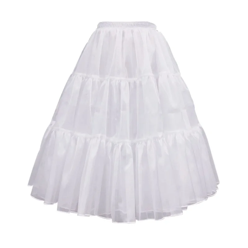 Women's Petticoat Crinoline Underskirt for Dress Mid Length Petticoats Wedding