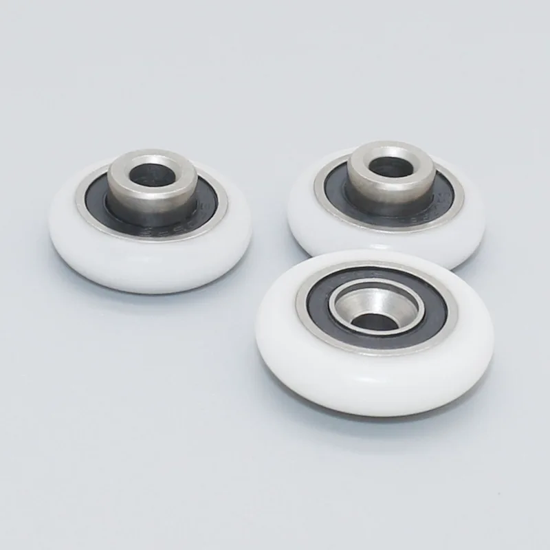 Hardware bearings Glue pulley with countersunk hole Plastic small wheel Sliding door Bottom roller Suitable for furniture