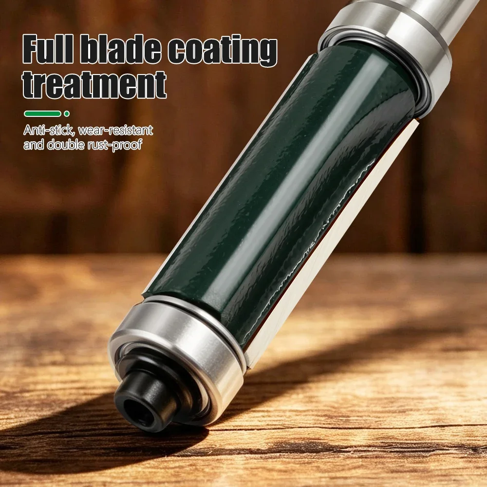 AURWOF 8mm Schaft Ober- und Unterlager Fräser, Hartmetall-Holzschablonenfräser für Kantenbearbeitung 13mm-38mm – Detail 4
