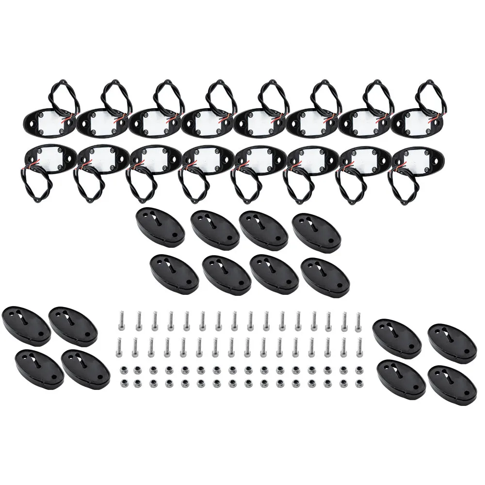 16 STKS LED Rock Lights Blauw 9 W voor Off Road ATV UTV Truck Boot 12 V-24 V Waterdicht