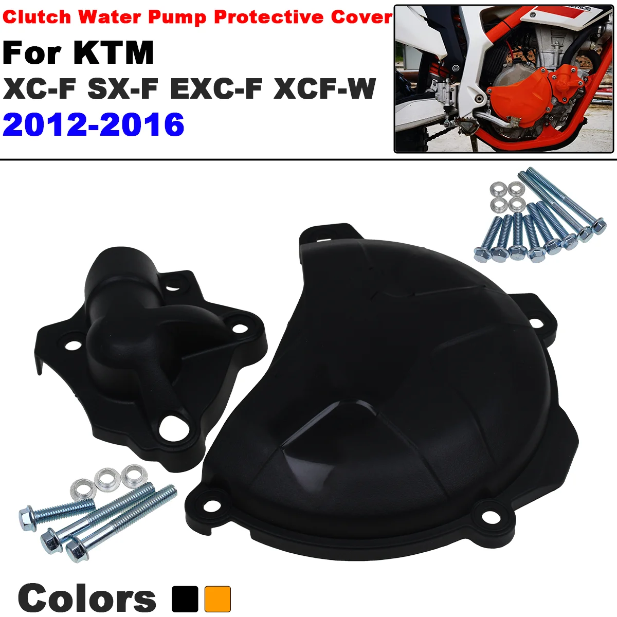 

Clutch Cover Water Pump Guard Protector For KTM SXF EXCF XCF XCFW SIX DAYS FREERIDE 250 350 2013 2014 2015 2016 Universal Parts