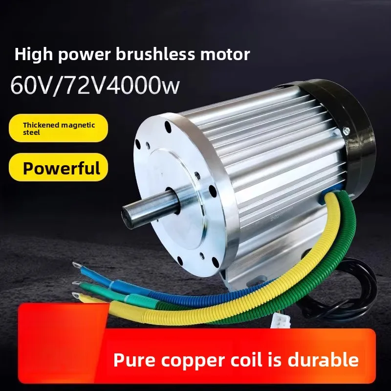 48V 60V 4000W DC High Power Brushless Motor for Electric Tricycle, Cleaning Machine, Lift Equipment Refitting