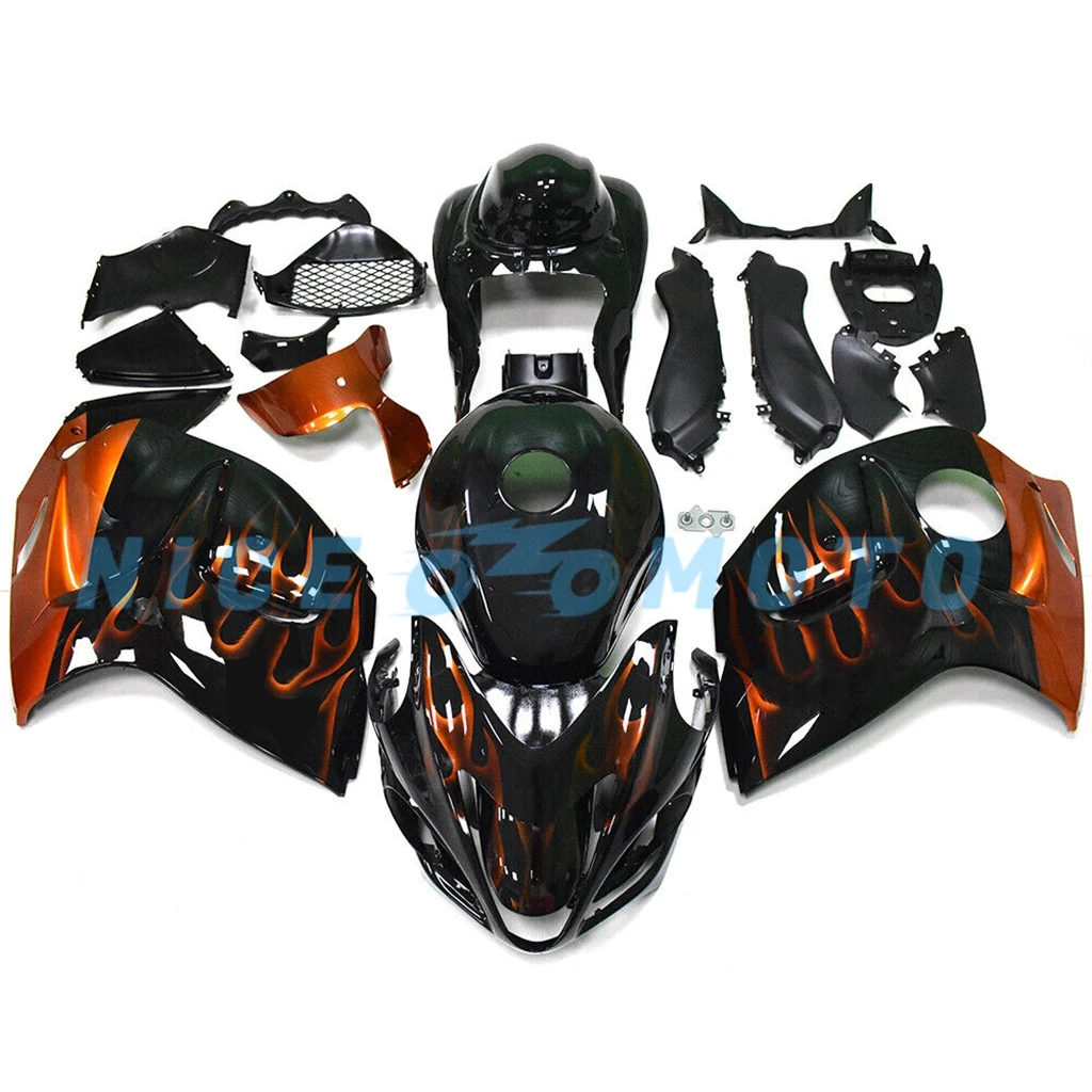 Body Kit For Suzuki GSX1300R Hayabusa 2008-2020 GSX-1300R 09 10 11 12 13 16 15 18 19 Orange Flame Black Motorbike Fairing kits