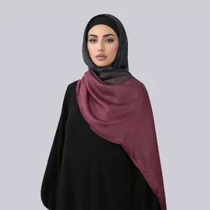 Women Gradient Cotton Rayon Hijab Scarf Lady High Quality Head Wraps Shawls Musulman Headband Islamic Turban Big Size 180*70cm
