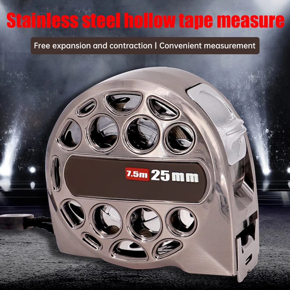 3/5/7 metres All stainless steel high quality hollow tape measure Stainless steel tape measure Measuring tools Engineering site