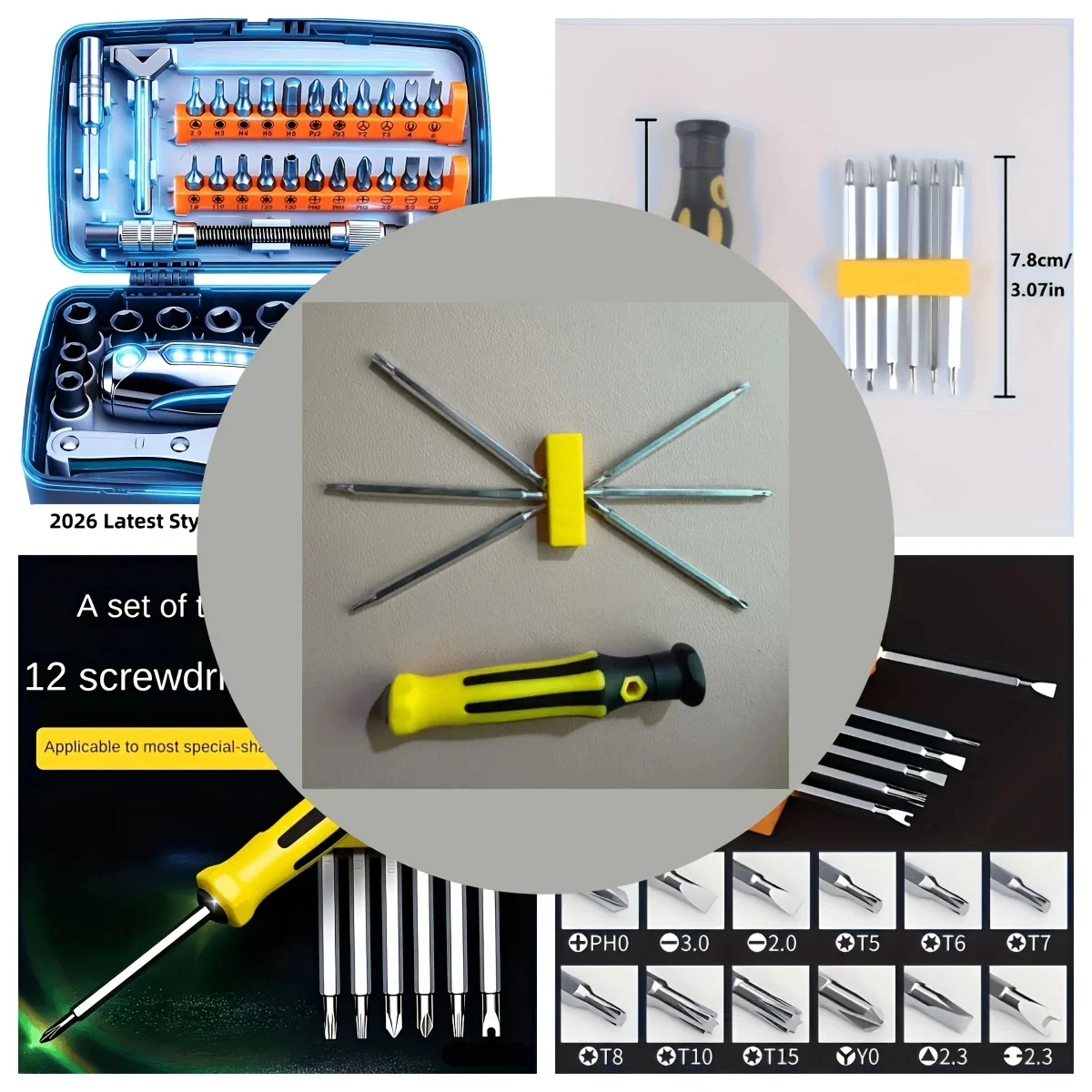 7-in-1 Precision Screwdriver Set, Multifunctional Repair Tool Kit for Electronics, Computers, Watches & Small Devices