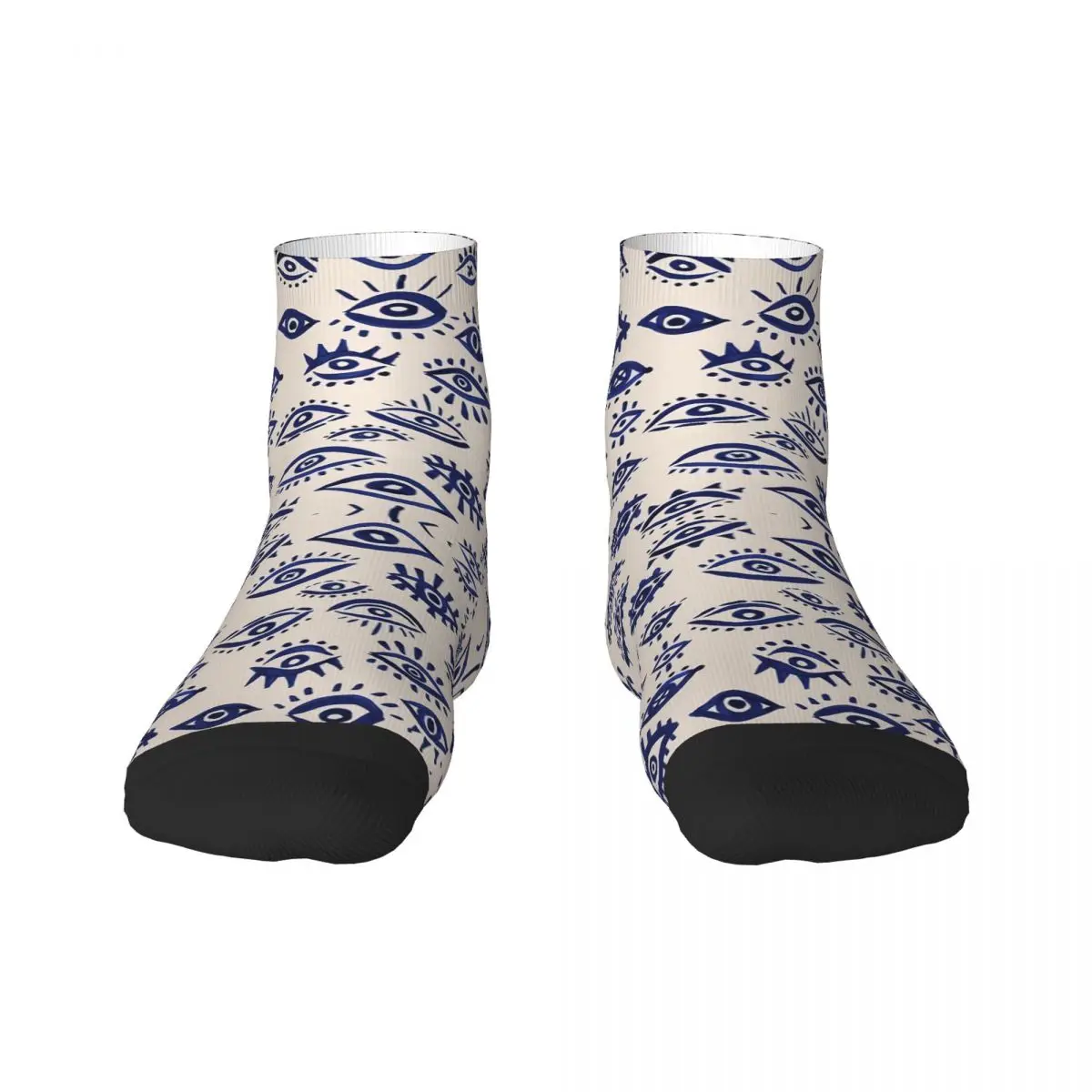 Mystic Eyes Navy & Cream Adult Socks 3D Print Unisex Socks Men Socks Women Socks