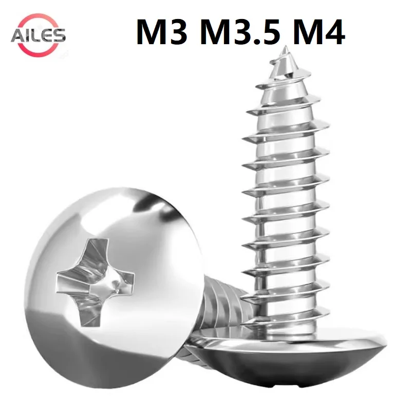 

M3 M3.5 M4 крестообразные самонарезающие винты 304 из нержавеющей стали