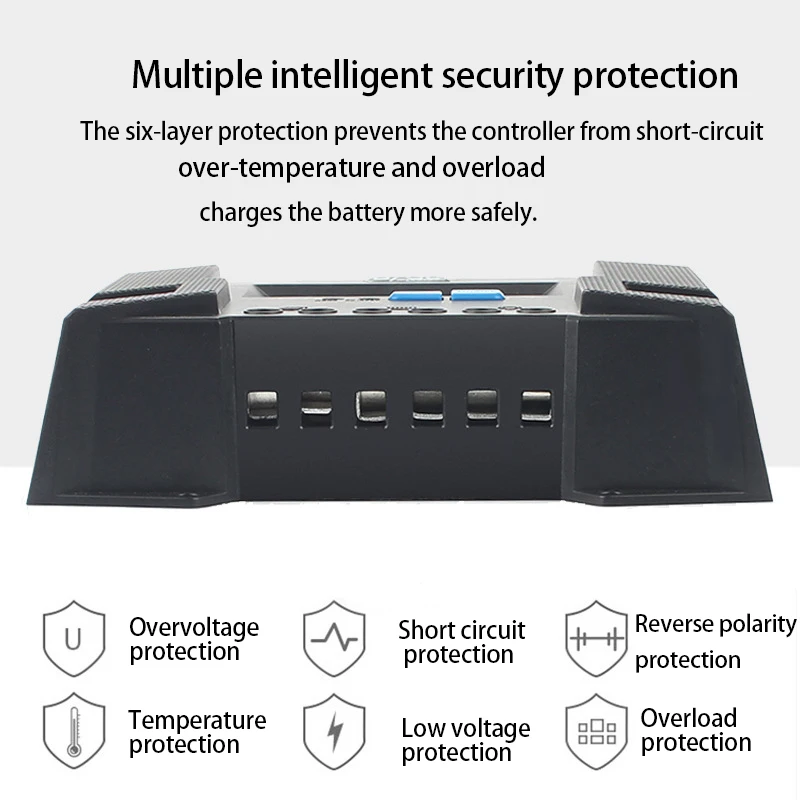 Imagem -03 - Pwm pv Controlador de Carregamento Solar Dual Usb hd Tela Colorida dc Painel Regulador Dual 20a 30a 40a 12v 24v 50v