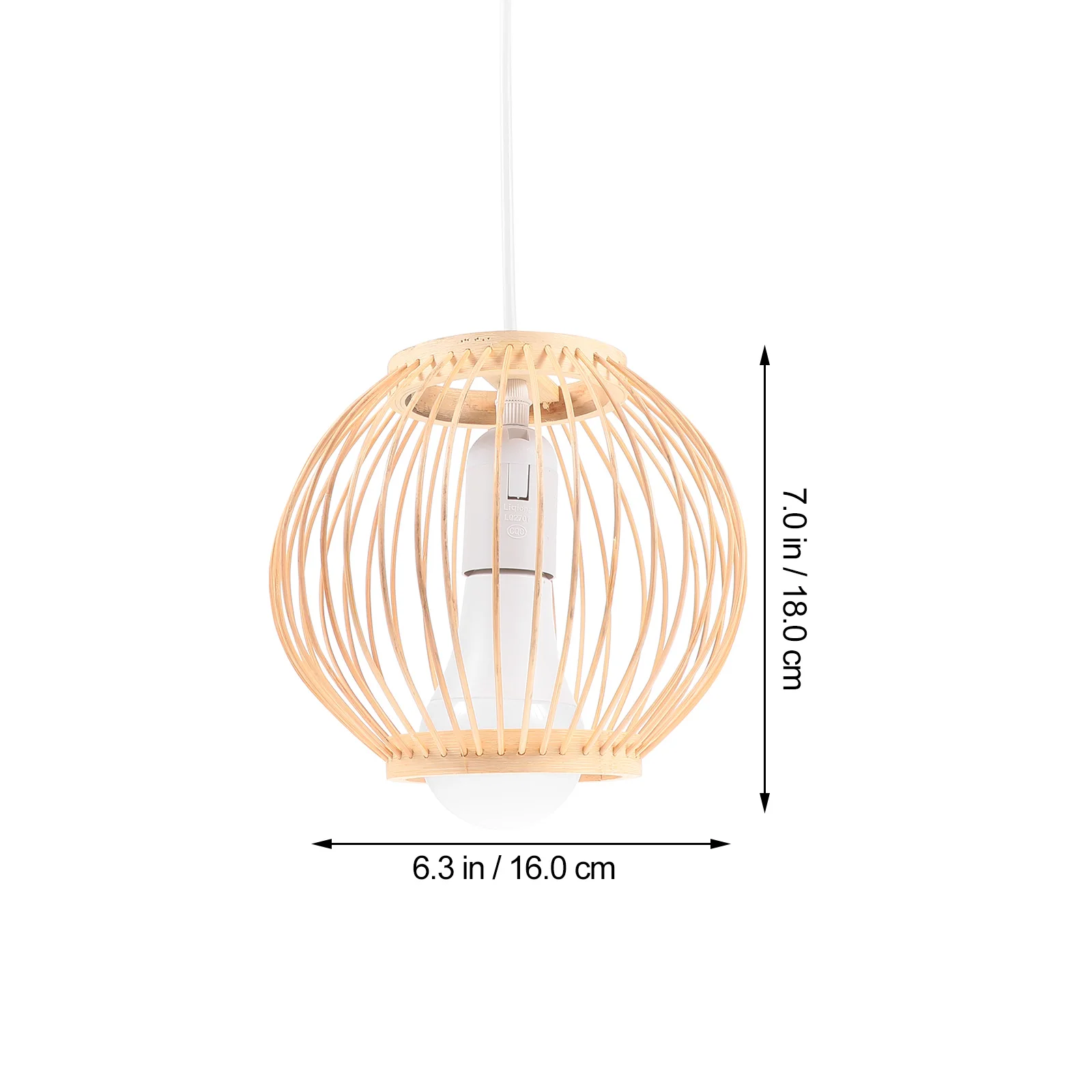 

Woven Bamboo Sheepskin Pendant Lamp 18x16 Handmade Japanese Style Hanging Light for Bedroom Living Room Decor Classic Chandelier