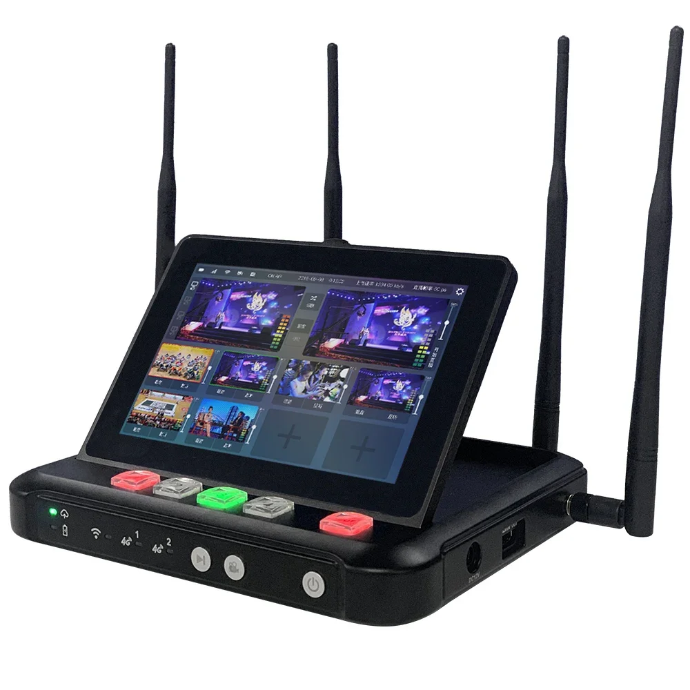 Touch Screen HDMI/SDI Video Switcher With 4G/H.264/WiFi To Live Streaming