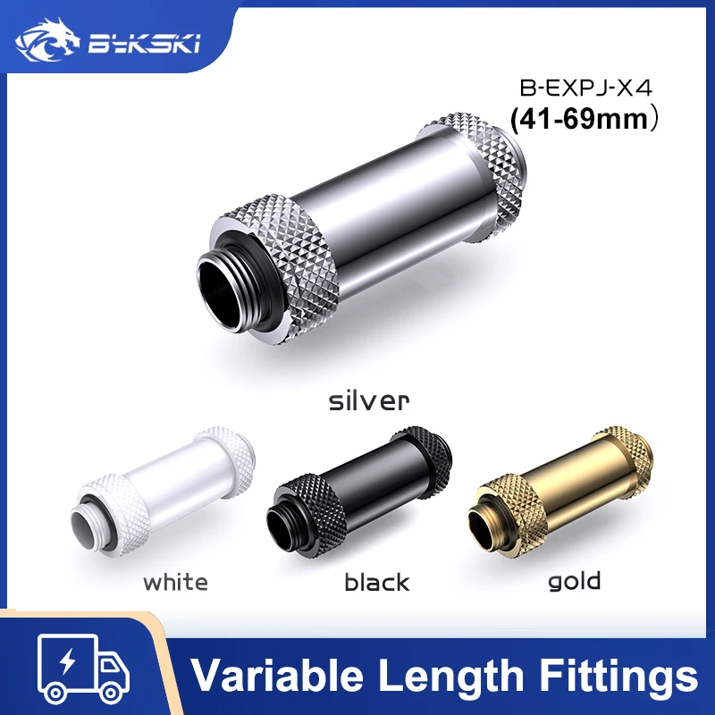 

Соединительные фитинги переменной длины Bykski 41–679 мм, разноцветные фитинги G1/4 «папа-папа», для SLI CF, B-EXPJ-X41