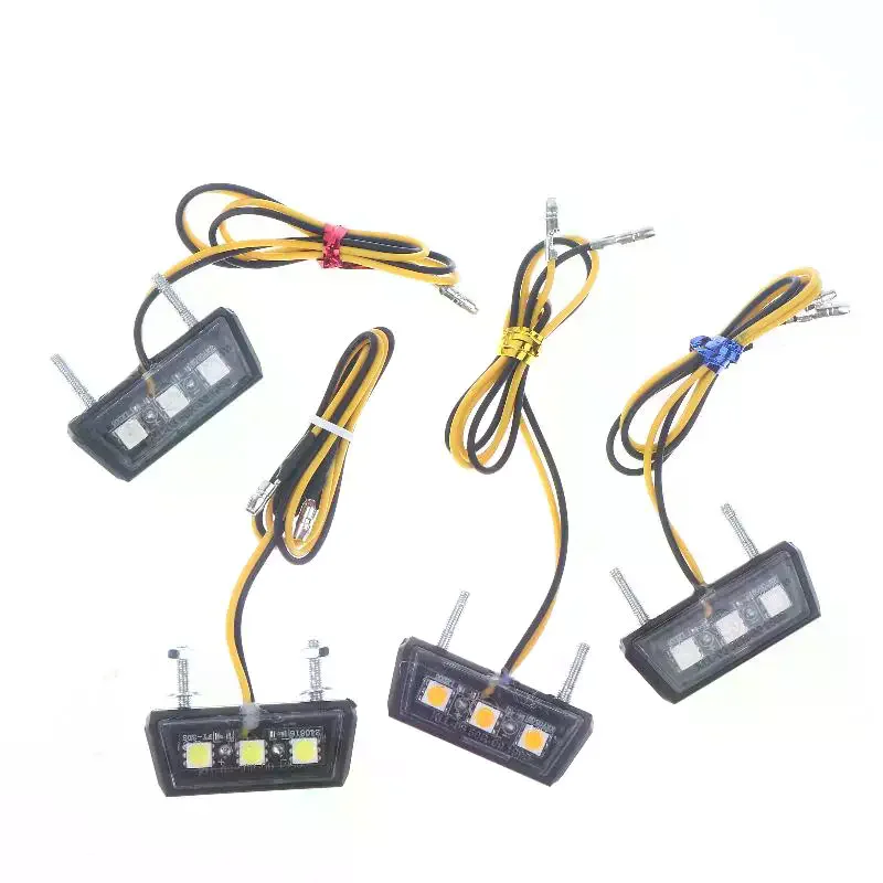 

12V LED Light Waterproof Motorcycle License Light Motorcycle License Plate Rear Tail Light Motorcycle License Plate Holder Light