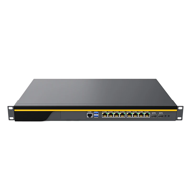 BKHD Rack Mount Firewall Router Server Core i3 i5 i7 8x1GbE 2x1G SFP Unterstützung Pfsense MikrotikOS SophosFW 989G 8L2F