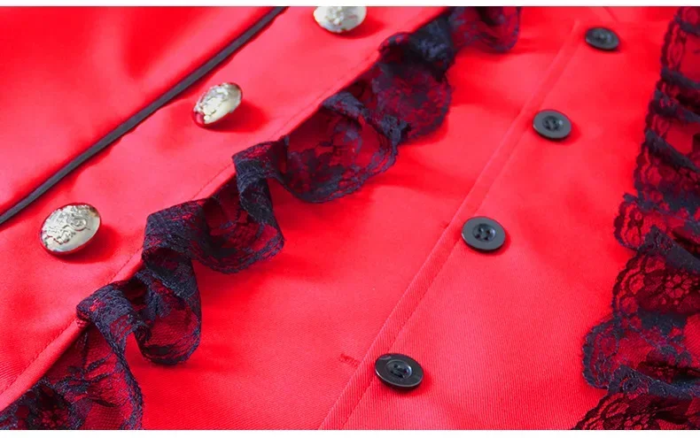 New Medieval Three-Breasted Lace Irregular Coat For Women