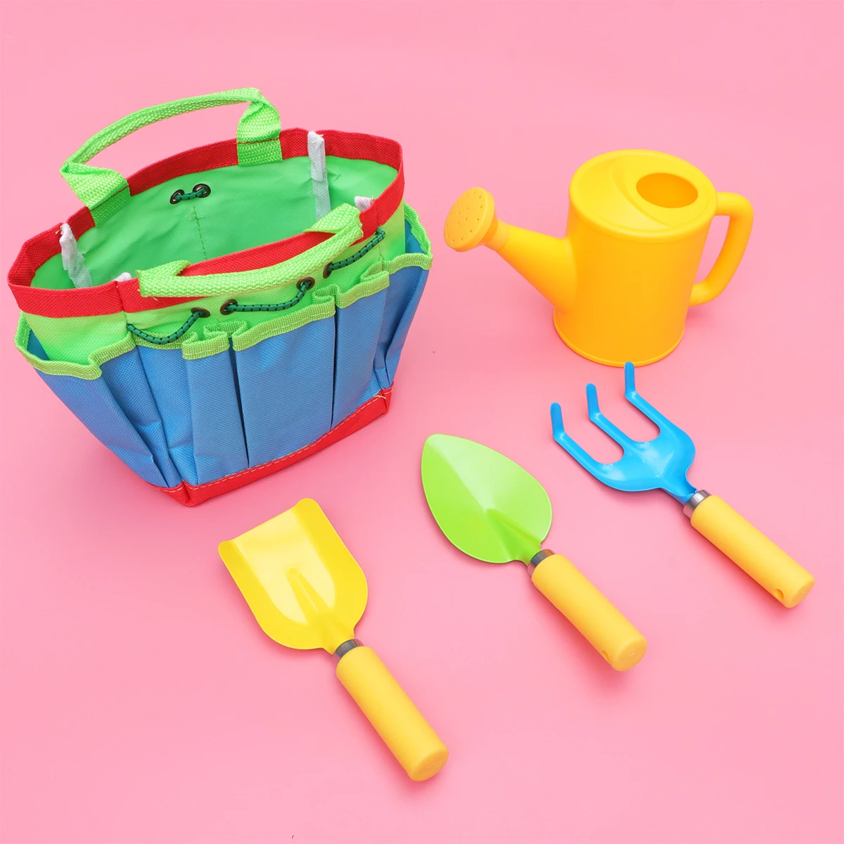 

1 set Garden Tool Set for Kids Mini Plastic Hand Tools Colorful Yard Play Beach Sand Toys Safe Lightweight Outdoor Activity Gift