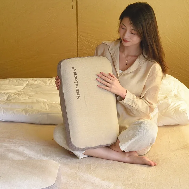 Outdoor Camping Pillow Travel Business Trip Portable Neck Pillow Single Slow Rebound Breathable Memory Pillow