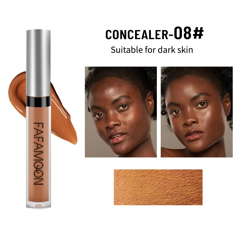 8 cores corretivo líquido fundação corrector anti círculo escuro sardas à prova dwaterproof água duradoura poros invisíveis corretivo 2.5ml