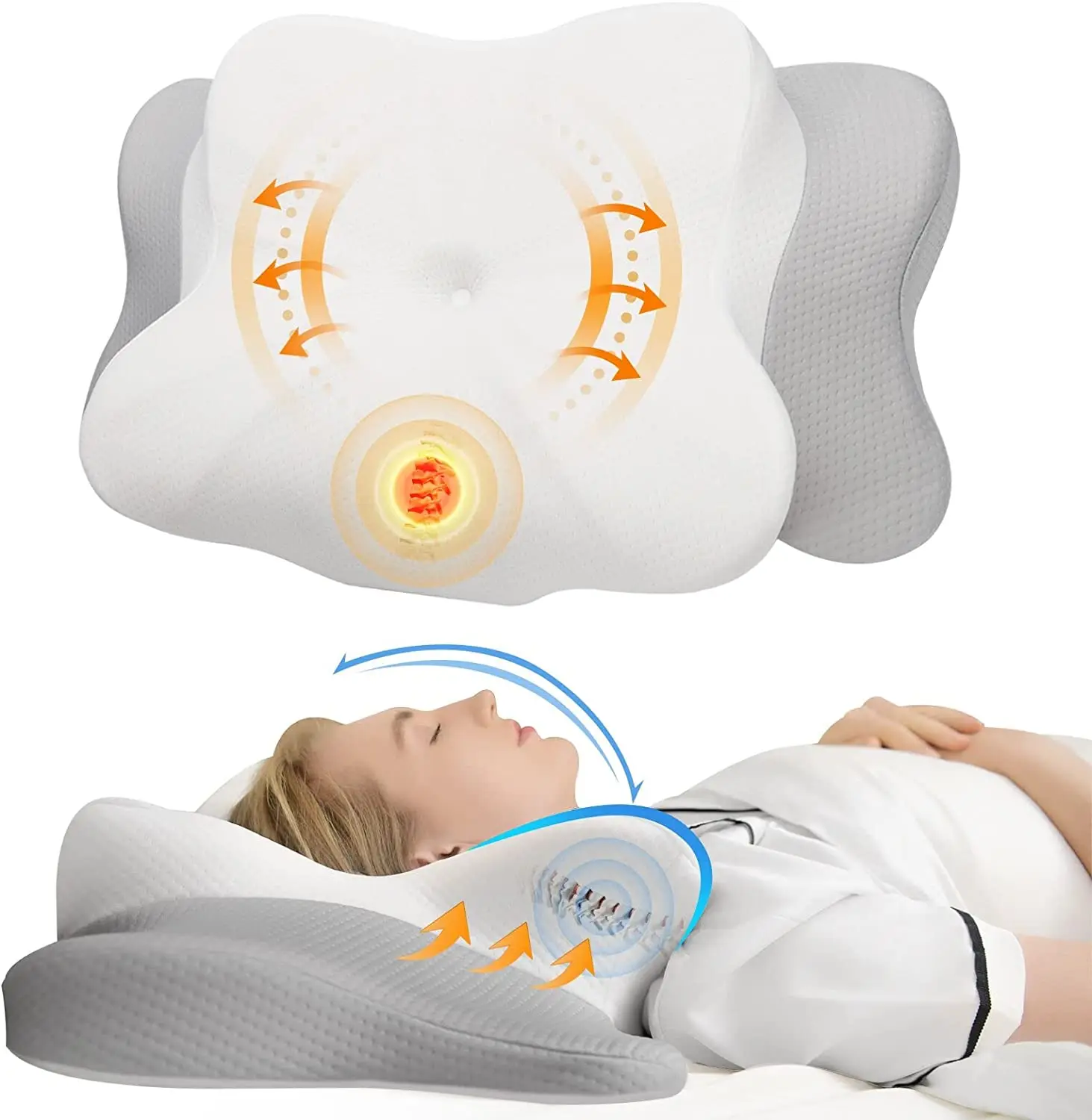 

Cervical Pillow Neck Shoulder Pain Relief Sleeping Ergonomic Contour Pillows Memory Foam Pillow for Side Back Stomach Sleepers