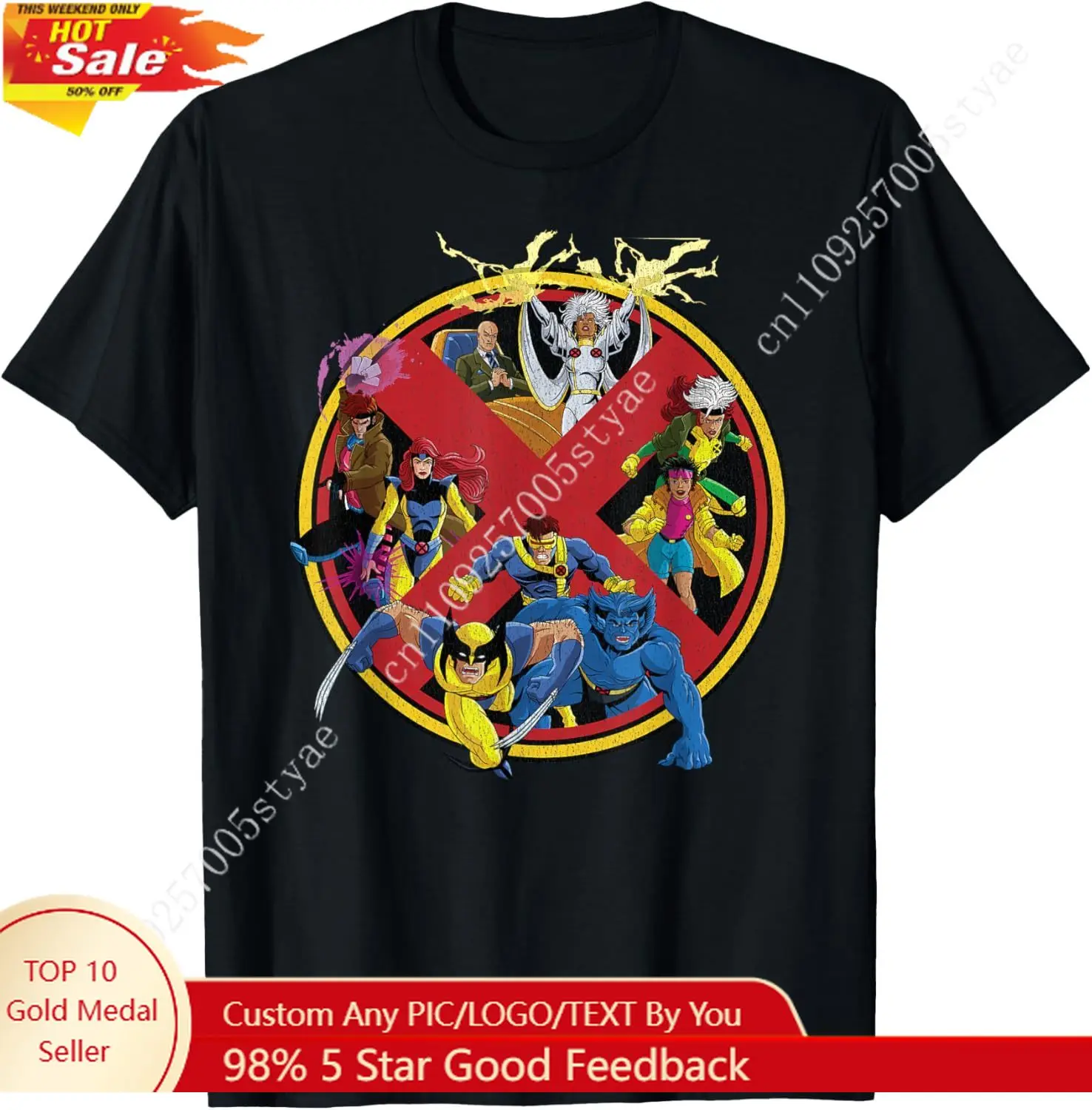 

Marvel X-Men Animated Series Logo Retro 90s T-Shirt