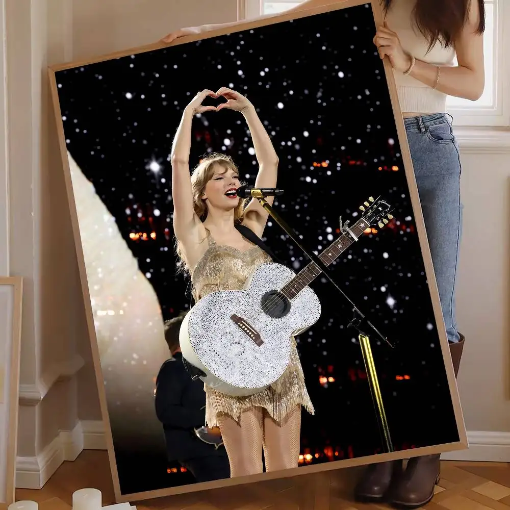 Hot Singer T-Taylor S-Swift Anime Posters Sticky Whitepaper Prints Posters Artwork Kawaii Room Decor