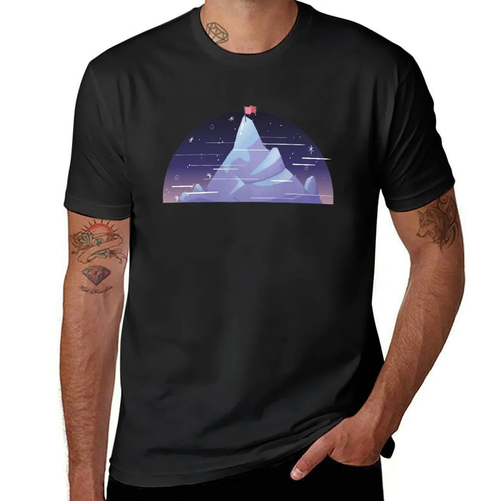 Celeste fan art game. Celeste mountain. Video game. Game. T-Shirt tops boys whites black t-shirts for men