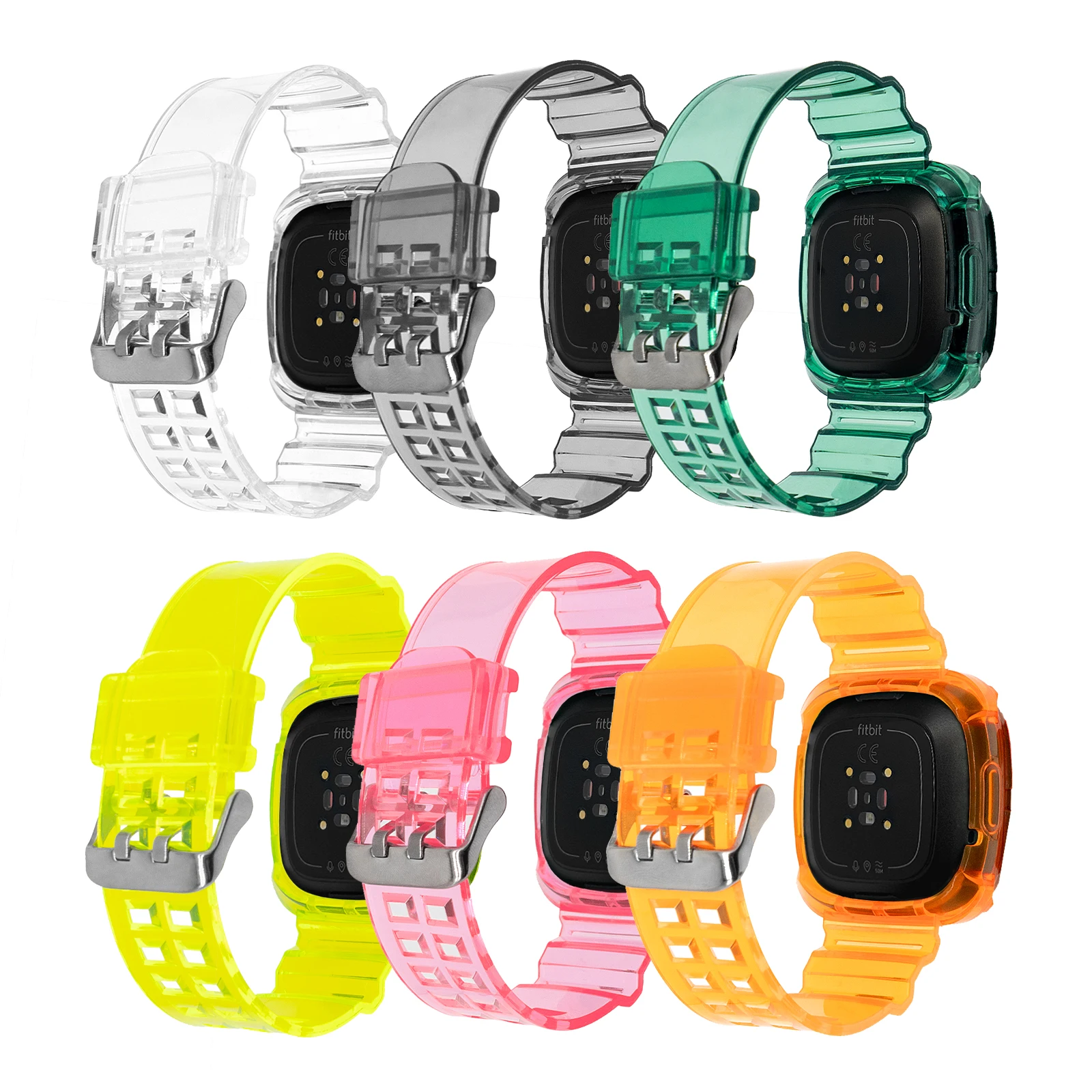 Silicone Strap for Fitbit Versa 3 4 Band Smart Watch Replacment Watchband Sport Loop Correa Bracelet Fitbit Sense/Sense 2 band